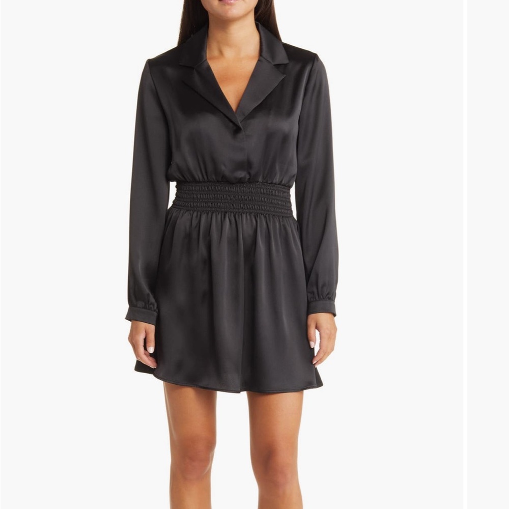 NWT Women’s Steve Madden Long Sleeve Satin Mini Dress